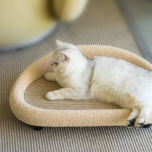 Cat Scratcher Couch Pet Sofa Bed with Non Slip Bottom Linen Fabric