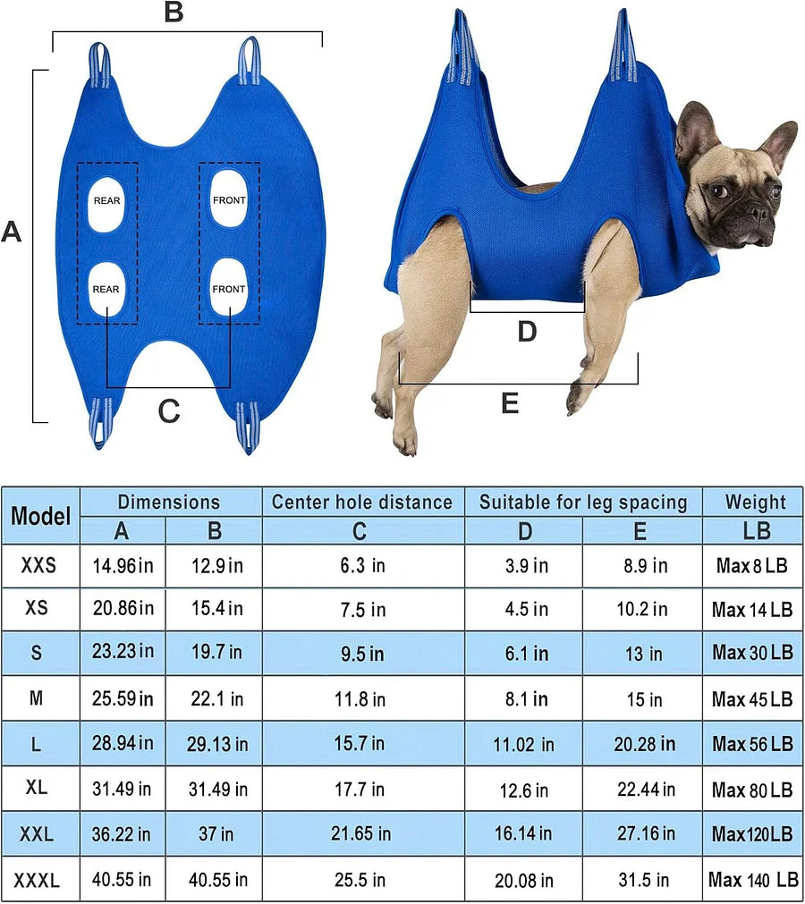 Pet Grooming Hammock Harness