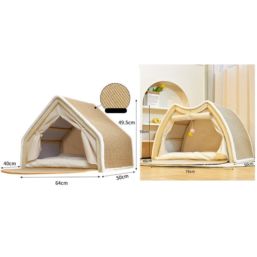 Cat House, Cat Scratchers with Sisal Scratching Board