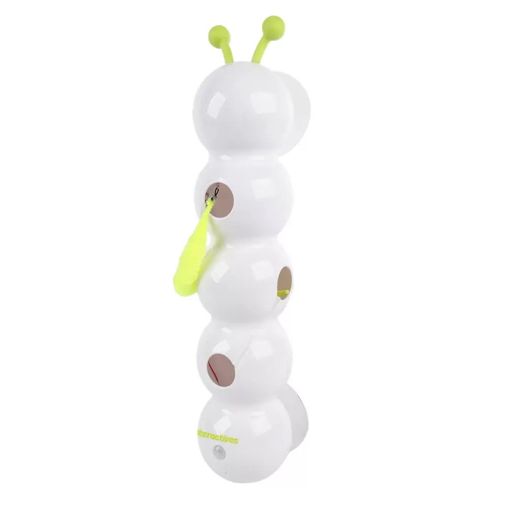 Smart Motion Cat Toy with Worm Design - Automatic Interactive Kitten Teaser with Feather | Self-Moving & Battery Operated
